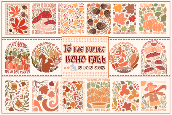 Boho Fall Sublimation Bundle