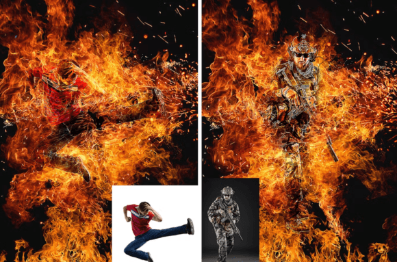 Enhance Your Visual Projects with the Fire Photoshop Action