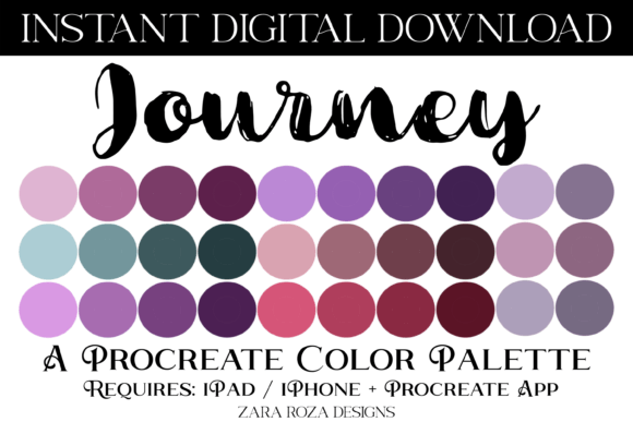 Journey Procreate Color Palette: A Digital Artist’s Guide to Smart Color Choices