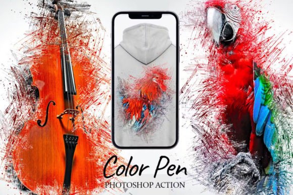 Transform Photos into Art with Color Pen Photoshop Action